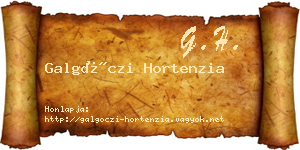 Galgóczi Hortenzia névjegykártya
